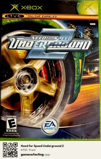 Need for Speed Underground 2 Xbox, NTSC box front