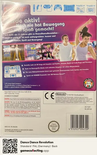 Dance Dance Revolution Nintendo Wii, Germany box back