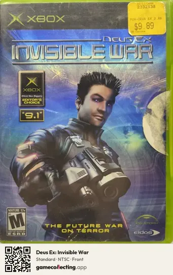 Deus Ex: Invisible War Xbox, NTSC box front