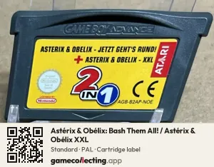 Astérix & Obélix: Bash Them All! / Astérix & Obélix XXL Game Boy Advance, PAL cartridge label