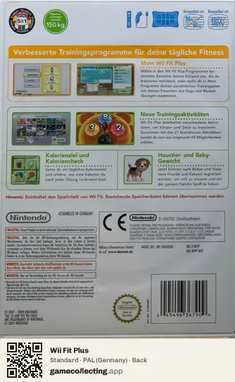 Wii Fit Plus Nintendo Wii, Germany box back