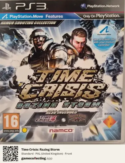 Time Crisis: Razing Storm PlayStation 3, United Kingdom box front