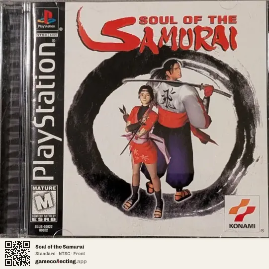 Soul of the Samurai PlayStation, NTSC box front