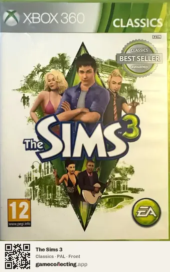 The Sims 3 Xbox 360, PAL box front
