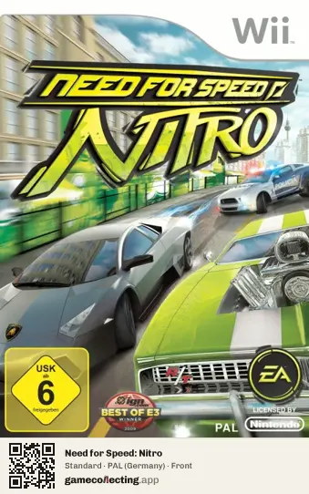 Need for Speed: Nitro Nintendo Wii, Germany box front