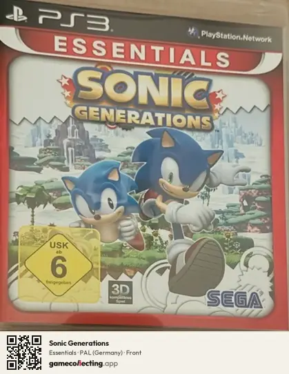 Sonic Generations PlayStation 3, Germany box front