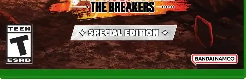 Dragon Ball: The Breakers, the ESRB box on its front