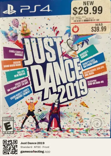 Just Dance 2019 PlayStation 4, NTSC box front