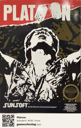 Platoon Nintendo Entertainment System, NTSC box front
