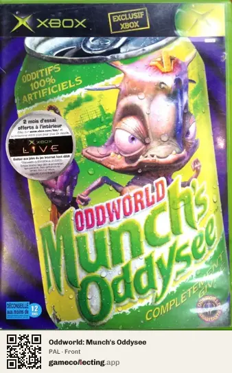 Oddworld: Munch's Oddysee Xbox, PAL box front