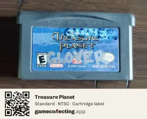 Treasure Planet Game Boy Advance, NTSC cartridge label