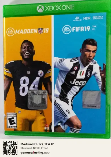 Madden NFL 19 / FIFA 19 Xbox One, NTSC box front