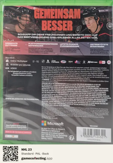 NHL 23 Xbox One, PAL box back