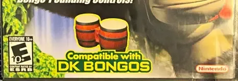 Donkey Kong Jungle Beat, the ESRB box on its front