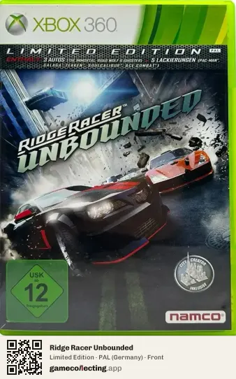 Ridge Racer Unbounded Xbox 360, Germany box front