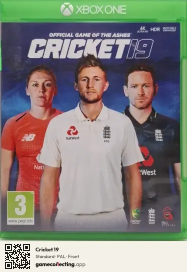 Cricket 19 Xbox One, PAL box front