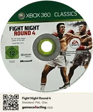 Fight Night Round 4 Xbox 360, PAL disc