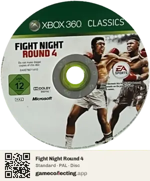 Fight Night Round 4 Xbox 360, PAL disc