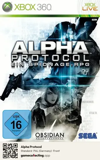 Alpha Protocol Xbox 360, Germany box front