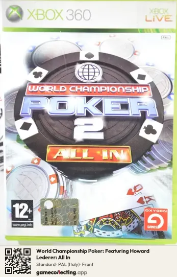 World Championship Poker: Featuring Howard Lederer: All In Xbox 360, Italy box front