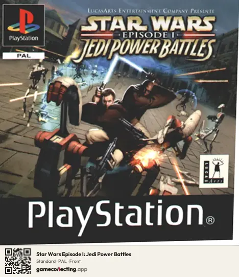 Star Wars Episode I: Jedi Power Battles PlayStation, PAL box front