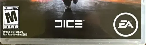 Battlefield 3, the ESRB box on its front