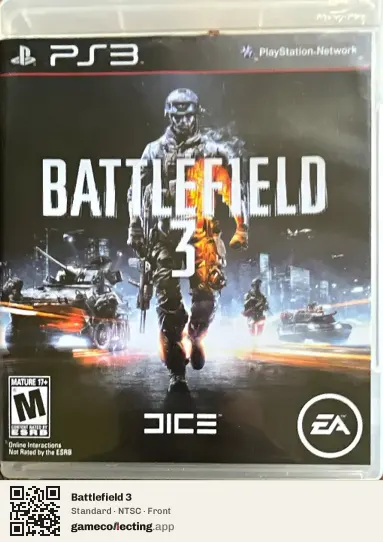 Battlefield 3 PlayStation 3, NTSC box front