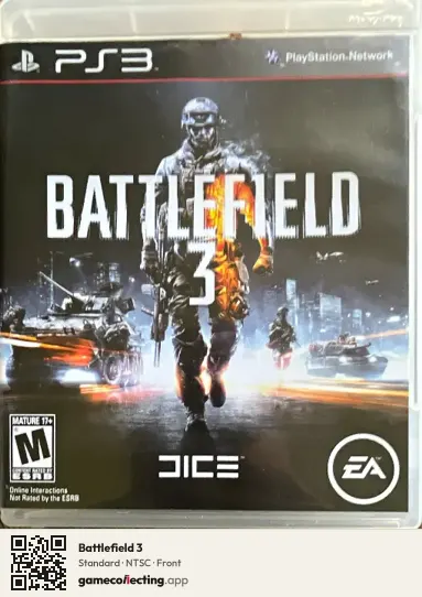 Battlefield 3 PlayStation 3, NTSC box front