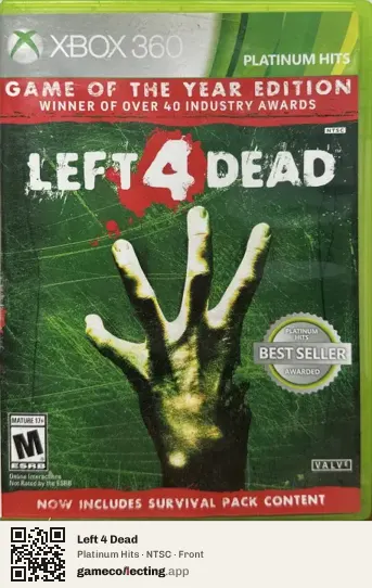 Left 4 Dead Xbox 360, NTSC box front