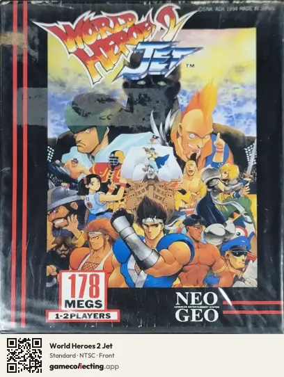 World Heroes 2 Jet Neo Geo AES, NTSC box front