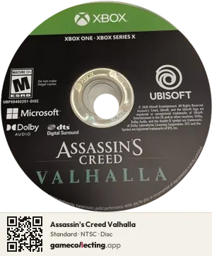 Assassin's Creed Valhalla Xbox Series X, NTSC disc