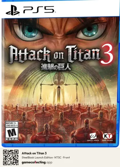 Attack on Titan 3 PlayStation 5, NTSC box front