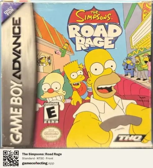 The Simpsons: Road Rage Game Boy Advance, NTSC box front