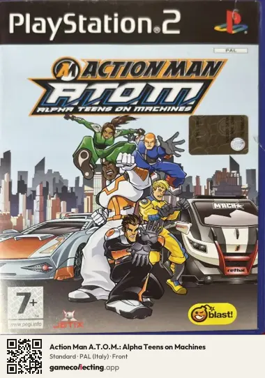 Action Man A.T.O.M.: Alpha Teens on Machines PlayStation 2, Italy box front