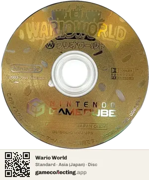 Wario World Nintendo GameCube, Asia disc