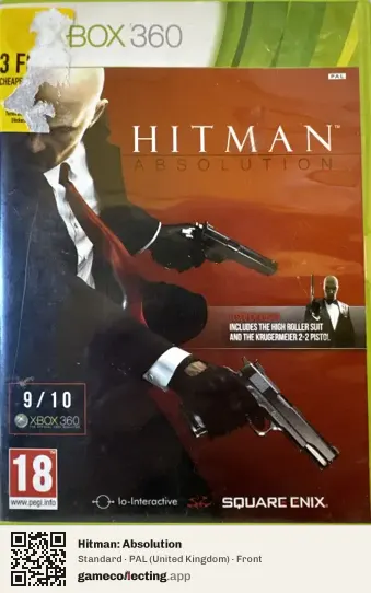 Hitman: Absolution Xbox 360, United Kingdom box front