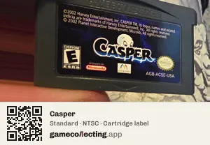 Casper Game Boy Advance, NTSC cartridge label