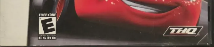 Cars, the ESRB box on its front