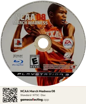 NCAA March Madness 08 PlayStation 3, NTSC disc