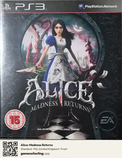 Alice: Madness Returns PlayStation 3, United Kingdom box front