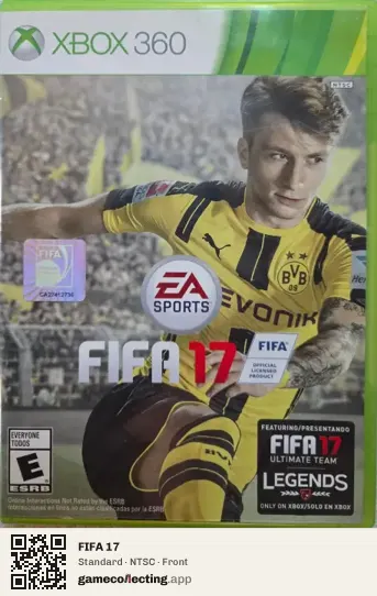 FIFA 17 Xbox 360, NTSC box front