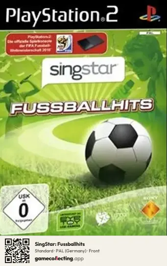 SingStar: Fussballhits PlayStation 2, Germany box front