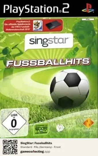 SingStar: Fussballhits PlayStation 2, Germany box front