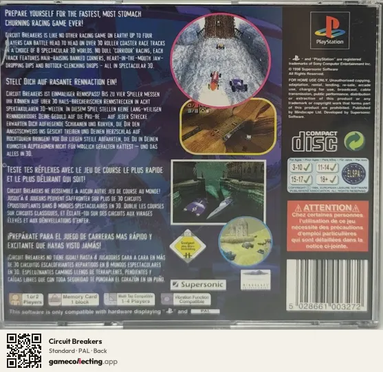 Circuit Breakers PlayStation, PAL box back
