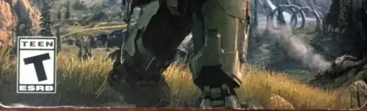 Halo Infinite, the ESRB box on its front