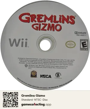 Gremlins: Gizmo Nintendo Wii, NTSC disc