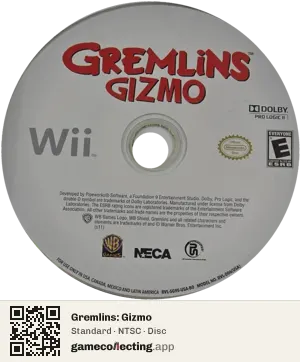 Gremlins: Gizmo Nintendo Wii, NTSC disc