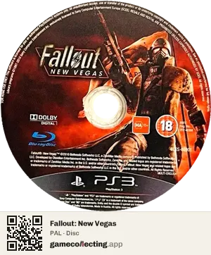 Fallout: New Vegas PlayStation 3, PAL disc