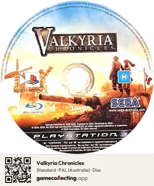 Valkyria Chronicles PlayStation 3, PAL disc