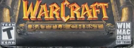Warcraft III: Reign of Chaos, the ESRB box on its front